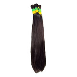Cabelo Humano Liso Natural 60/65cm Levemente Ondulado 100g