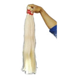 Cabelo Humano Natural Loiro Claro 50cm 100gr Tecido Em Tela.