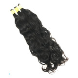 Cabelo Humano Natural Para Mega Hair 75/80cm 200g Ondulado Cor Castanho