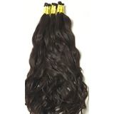 Cabelo Humano Virgem Ondulado 75cm -150 Gramas Cor Castanho