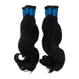 Cabelo Natural 45cm 300 Gramas Indiano Liso Com Leves Ondas