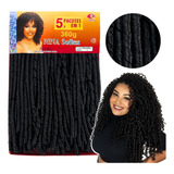 Cabelo Nina Softex Pacotão 400 Gramas Crochet Braid Cor Preto #1