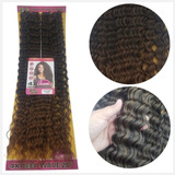 Cabelo Organico Juliana Fibra Premium Crochet Braids 75 Cm Cor Preto Ombre Acobreado