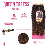 Cabelo Queen Tress Braids Tranças Pronta 300gr - Yan Hair Cor Preto Com Californiana Acobreado T1b/30