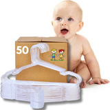 Cabide Infantil Acrilico Kit 50 Unidade Transparente Bebê