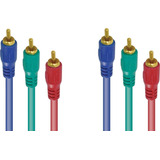 Cabo 3rca X 3rca Video Componente Niquel 2 Metros