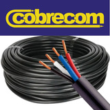 Cabo 4 Vias 2,5mm Para Sistema De Som E Comunicação Com 95mt Cor Da Cobertura Preto