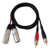 Cabo Adaptador Áudio 2 Xlr Macho X 2 Rca Macho Gold 1,5 Mts