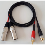 Cabo Adaptador Áudio 2 Xlr Macho X 2 Rca Macho Gold 1,5 Mts