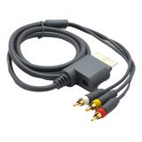 Cabo Av Rca Áudio Vídeo 1,5m Para Xbox 360 Slim