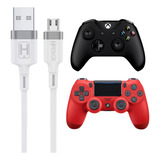 Cabo Carregador Usb V8 Para Controle Ps4 E Xbox One 3 Metros