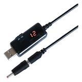 Cabo Conversor De Tensão 5v Dc (usb) P/ 9v Ou 12v Dc (p4)
