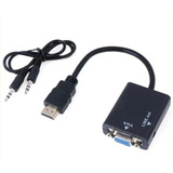 Cabo Conversor Hdmi X Vga Pc Xbox Monitor C/ Saída De Áudi