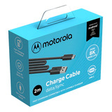 Cabo Dados Motorola Original Usb-c 2 Metros Tipo C Preto