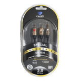 Cabo De Áudio Estéreo P2 X Rca Gold 3m Gs-3035 Dmd