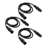 Cabo De Áudio Para Microfone De Palco, 3 Unidades