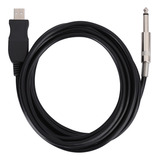 Cabo De Áudio Usb Para Guitarra Portátil, Conexão De Conexão