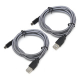 Cabo De Carregamento Host, 2 Peças, Pvc, 1,5 M, Micro Usb, A