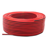 Cabo De Extensão De 2 Pinos 100m 22awg 12v/24v Vermelho E Pr