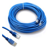 Cabo De Rede Rj45 Montado 15 Metros Ethernet Cat5e Lan Azul