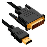 Cabo Dvi-d X Hdmi - Dual Link - 2,00m C/ Filtro Banhado Ouro