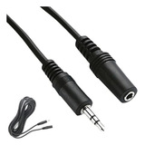 Cabo Extensor Extensao Fone P2 Macho X Femea 5 Metros Preto