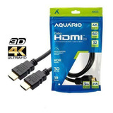Cabo Hdmi 2.0 4k 3d 19 Pinos 3 Metros Aquario