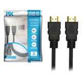 Cabo Hdmi 2.0 4k 3d Ultrahd 19 Pinos Chip 2 Metros