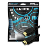 Cabo Hdmi 2.0 Premium 5 Metros 4k Ultrahd Hdr 60hz 1080p