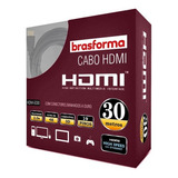 Cabo Hdmi 30mt 2.0 4k 3d 1080p Hdmi-5030 Brasforma