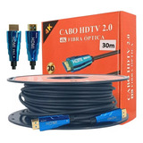 Cabo Hdmi 4k Fibra Óptica 2.0 60hz 20 Metros Alta Definição