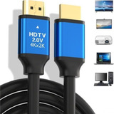 Cabo Hdmi 5m Metros Premium 4k 2k 2.0 Ultra Hd 1080p Dourado