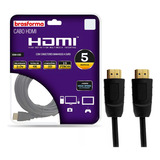Cabo Hdmi Brasforma De Alta Definição 2.0 Com 5 Metros