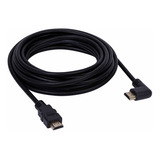 Cabo Hdmi Hdmi 90º 2.0 5 Metros 19 Pinos Gold 4k