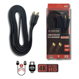 Cabo Hdmi Nylon 2.0 - Ultra Hd 4k 3d Alta Velocidade 3d Tv Ps3 Xbox 2 Metros
