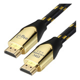 Cabo Hdmi Ultra High Com Ethernet 2.1 8k 2m Banhado A Ouro