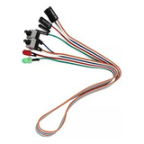 Cabo Interruptor Botão Power + Botão Reset Com Leds Ligar Pc