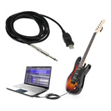 Cabo P10 Guitarra Para Usb Guitar Link Plug And Play 3mts