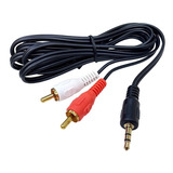 Cabo P2 Estéreo X 2 Rca Macho Áudio Plugue Gold 1,8mts