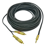 Cabo P2 X 2 Rca Com 20 Metros Gold Estéreo Blindado (tsp)