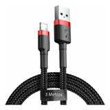 Cabo Rápido Turbo Aportex Usb Tipo-c Nylon 3 Metros Carregamento Rapido