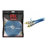 Cabo Rca Automotivo 2 + 2 Rca Cristal Azul 5m C/ Remote Pix