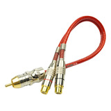 Cabo Rca Automotivo Anti-ruido Vermelho Y 1 Macho 2 Fêmeas
