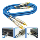 Cabo Rca Blindado 1m Azul Automotivo Anti Ruido Svart Prime