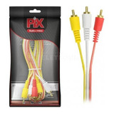 Cabo Rca Cristal 3 + 3 Rca Gold Super Potente 0181314