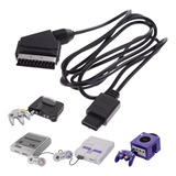 Cabo Scart Para Super Nintendo Mega Driver Play Station