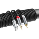 Cabo Som Auxiliar Áudio Tipo C P/ 2 Rca Imenso 2 Metros
