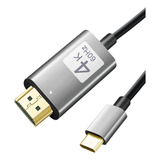 Cabo Usb C Hdmi 4k 60hz Hdmatters 1 Metro Usb-c Para Hdmi Compatível Thunderbolt 3, Conector Reversível, Uhd Plug And Play, Alta Definição E Performance