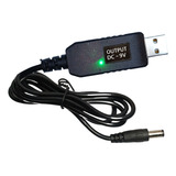 Cabo Usb Conversor C/ Led Tensão 5v Para 12v / 9v Step Up