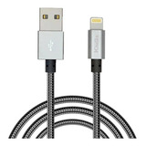 Cabo Usb Lighting Metal Para iPhone 6/7/8/x Super Resistente Cor Prata